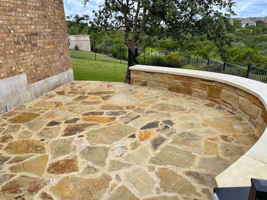 natural stone patio designs